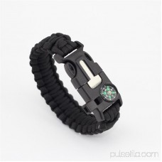 Paracord Survival Bracelet Compass/Flint/Fire Starter/Whistle Camping Gear/Kit (Army Camo)